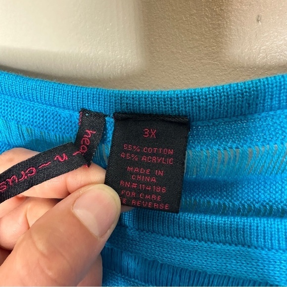 Heart n crush striped poncho cover up - Picture 4 of 6